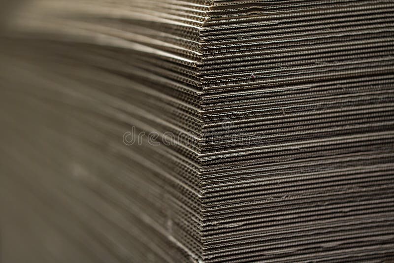 Stacked corrugated cardboard royalty free stock image