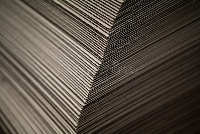 Stacked corrugated cardboard royalty free stock photos