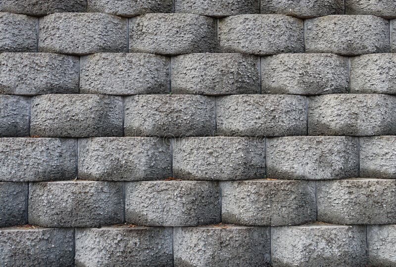 Stacked Gray Cinder Block Background royalty free stock image