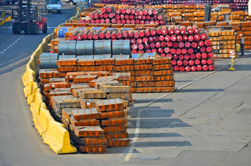 Stacked PVC Pipe and Metal Sheet Stock Image Image of polyvinyl