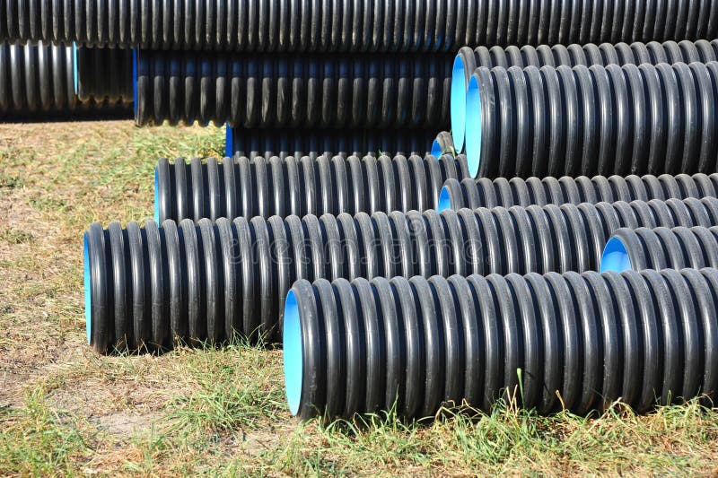 Stacked PVC pipe stock photo. Image of industry, pipework 71337214