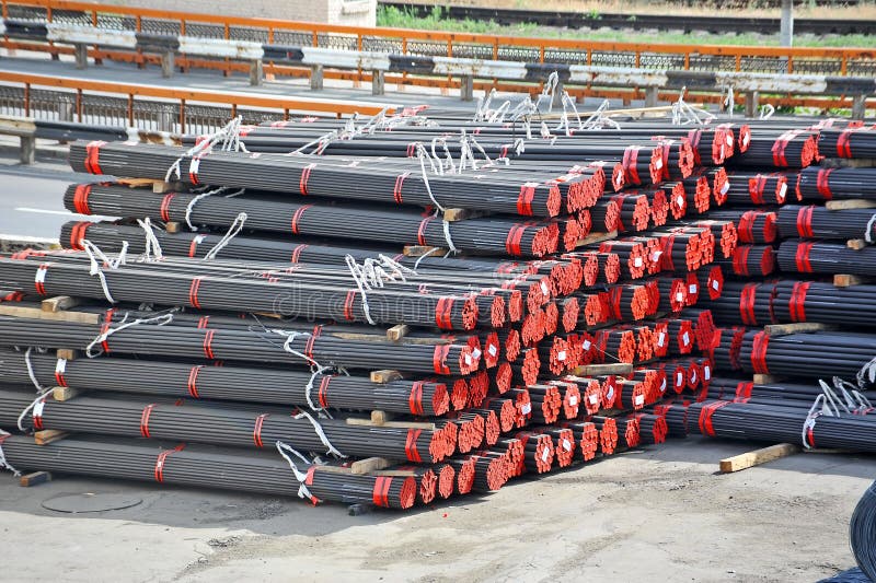 Stacked PVC and steel pipe stock image. Image of pipeline 31037067