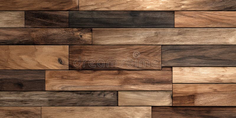 Stacked reclaimed wood panels with varied tones. stock illustration