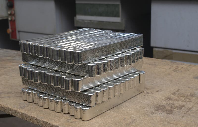 Stacked Silver Bars, Silver Reserves, Stocks Metal Stock Image Image
