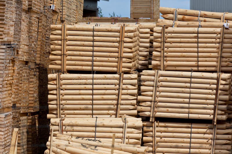 Stacked Wood Fence Pillars