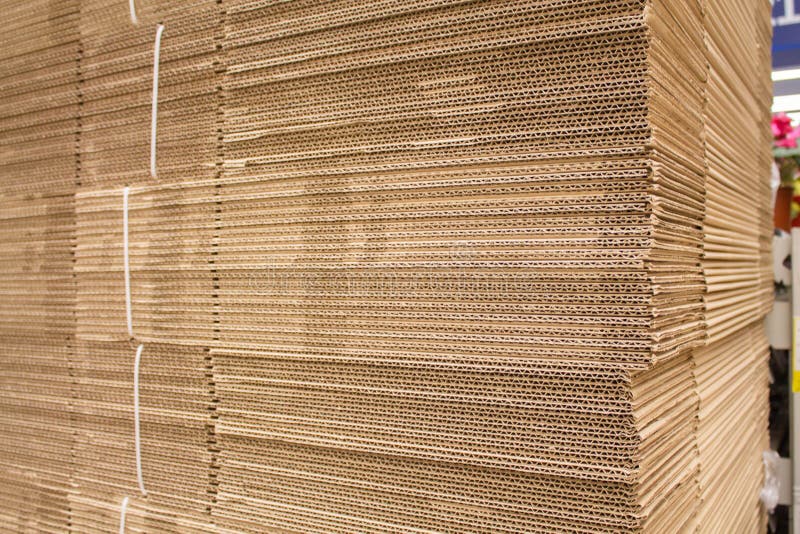 Stacking Used Cardboard Box for Recycling Stock Image Image of