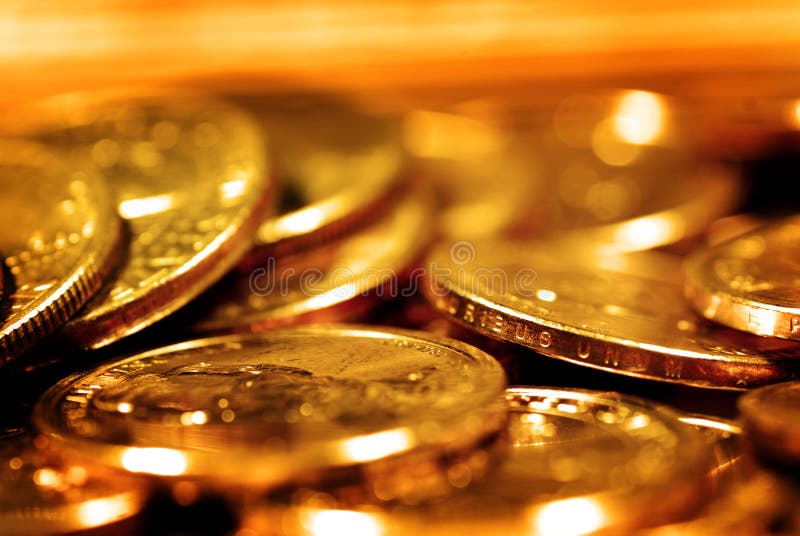 Stacks of Coins and Money Representing Wealth Success and Riches stock photo Stacks of Coins and Money Representing Wealth Success and Riches stock photo