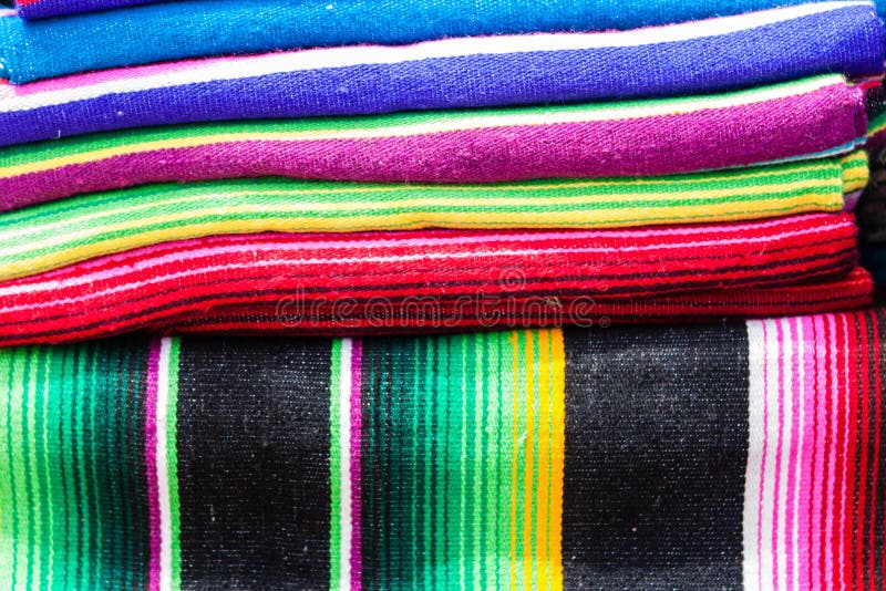Stacks of colored blankets royalty free stock photo