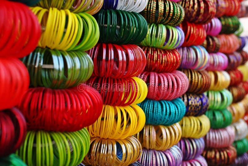 Colorful Bangles - Jewelery Bracelets Stock Photo - Image of bride ...