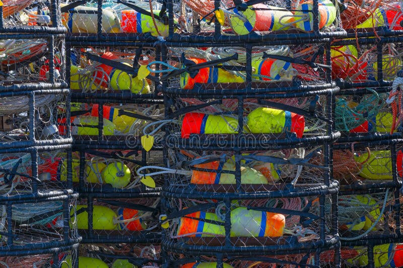 Stacks of Crab Pots stock photo. Image of northwest, crabbing 90575340