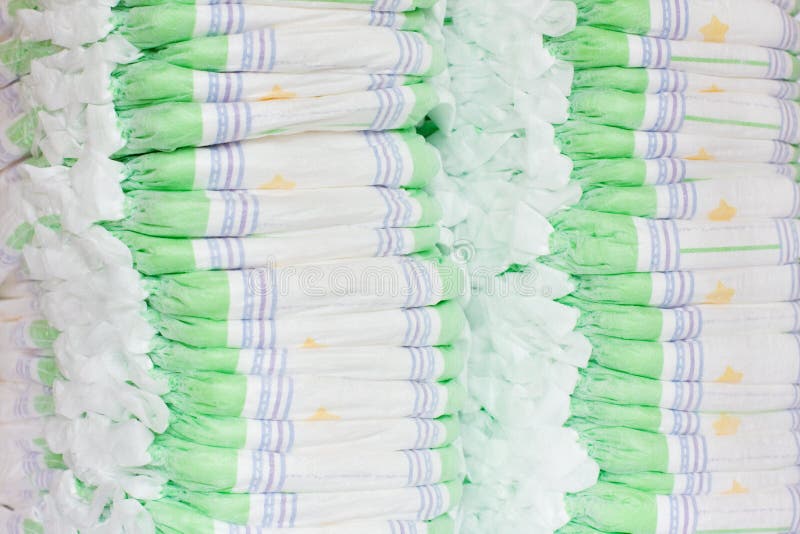Stacks of diapers
