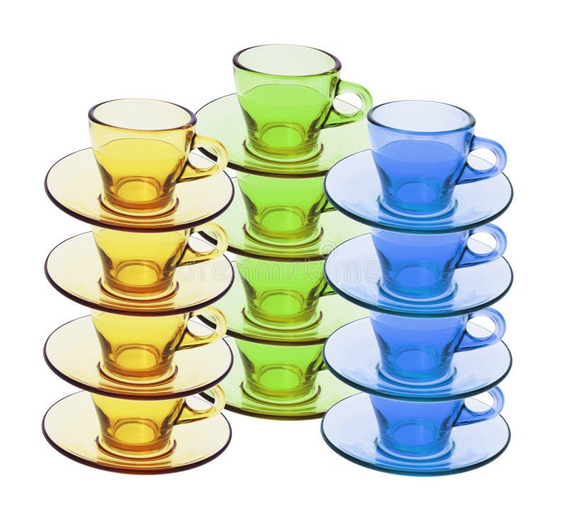 Stacks Of Tea Cups And Saucers Stock Photo Image 9321488
