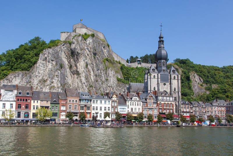 Stad van Dinant stock afbeelding Stad van Dinant stock afbeelding