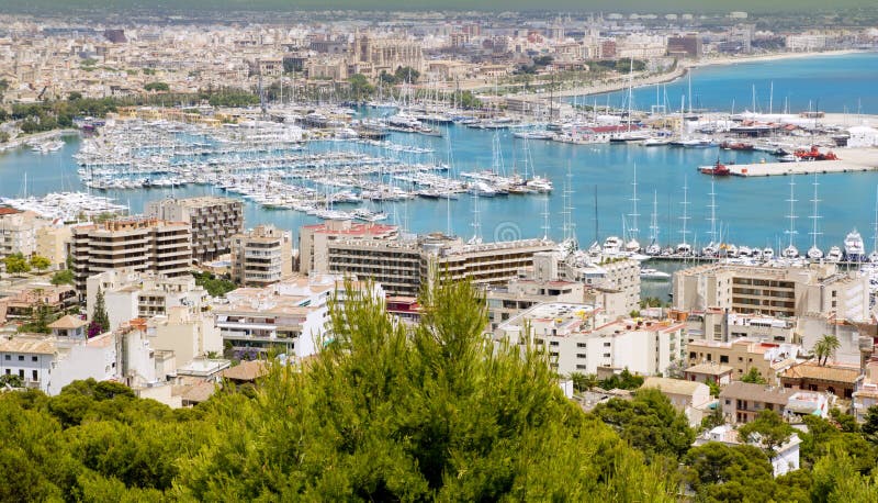 Stad van het Baleaarse eiland van Palma DE Mallorca