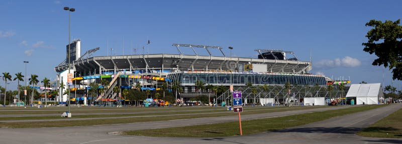 Sun Life Stadium, also known as Dolphin Stadium, is home to both the Miami Dolphins (NFL) and Miami Hurricanes (NCAA) football team. The stadium is also home to the annual college Orange Bowl football game. Sun Life Stadium, also known as Dolphin Stadium, is home to both the Miami Dolphins (NFL) and Miami Hurricanes (NCAA) football team. The stadium is also home to the annual college Orange Bowl football game.