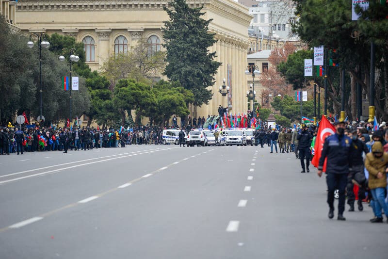 city of baku azerbaijan people celebrating victory in 44 day war with armenia tricolor flag azerbaijan victory. city of baku azerbaijan people celebrating victory in 44 day war with armenia tricolor flag azerbaijan victory.