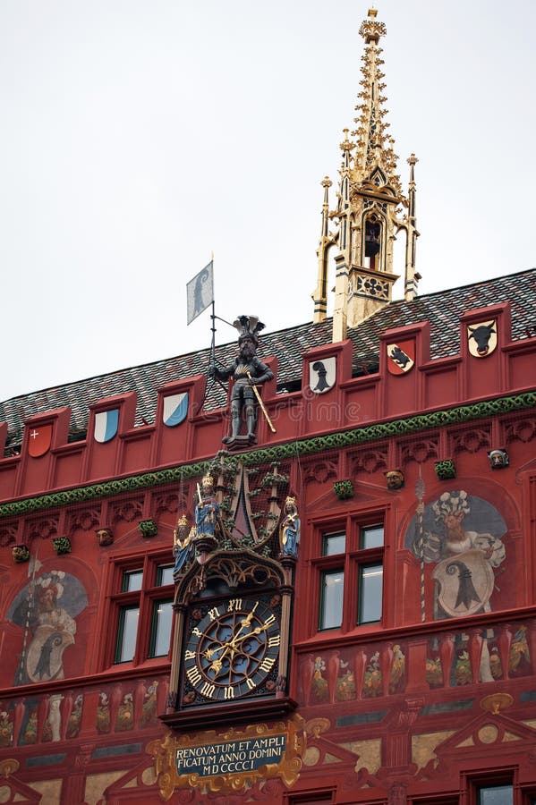 Stadhuis in Bazel, Zwitserland stock afbeeldingen Stadhuis in Bazel, Zwitserland stock afbeeldingen