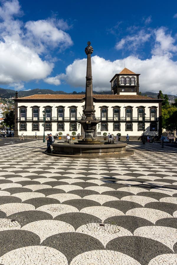 Stadhuis, Funchal, Madera stock afbeelding