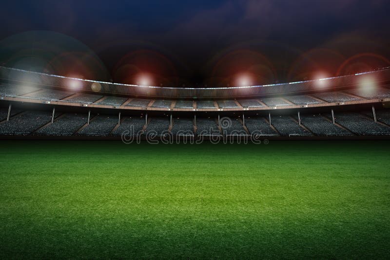 Stadio con il campo di calcio immagine stock libera da diritti Stadio con il campo di calcio immagine stock libera da diritti