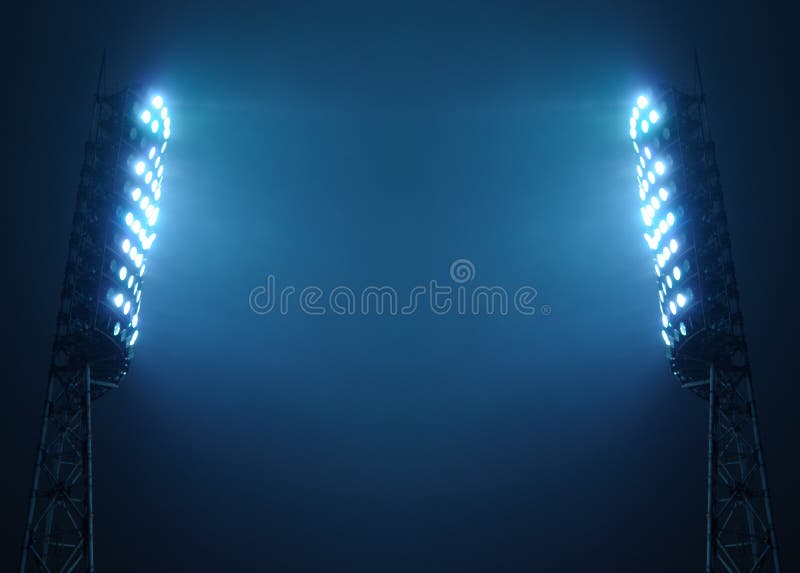 Stadion-Scheinwerfer gegen dunklen nächtlichen Himmel stockbilder Stadion-Scheinwerfer gegen dunklen nächtlichen Himmel stockbilder