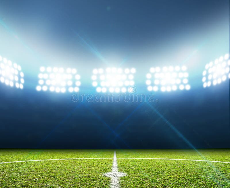 Stadion und Fußball-Neigung lizenzfreies stockfoto Stadion und Fußball-Neigung lizenzfreies stockfoto