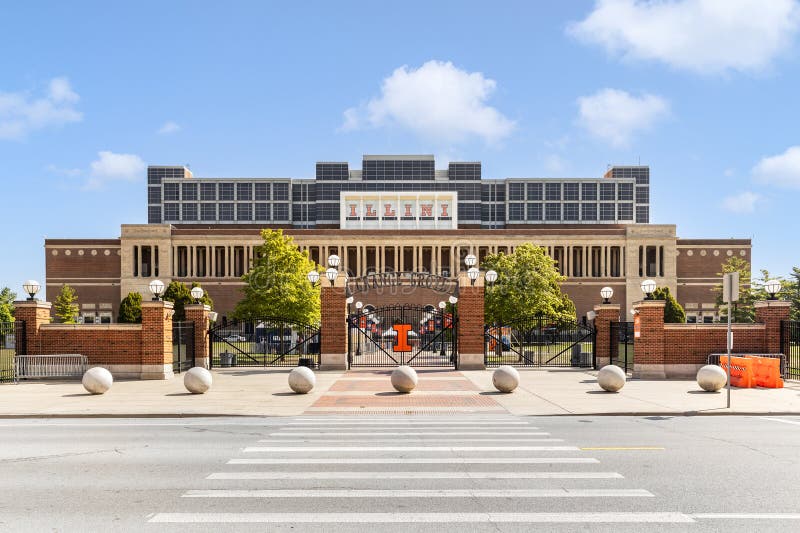 Stadionul Memorial din cadrul Universității Illinois în Champaign il. royalty free stock images