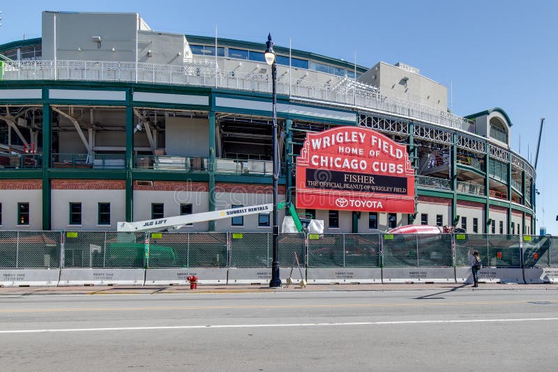 Stadionul Wrigley Field din Chicago Cubs stock images