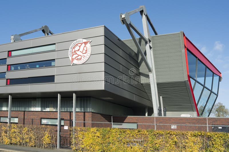 Stadium of amateur football club FC IJsselmeervogels. NETHERLANDS - SPAKENBURG - OCTOBER 2013: Stadium of amateur football club FC IJsselmeervogels royalty free stock photography Stadium of amateur football club FC IJsselmeervogels. NETHERLANDS - SPAKENBURG - OCTOBER 2013: Stadium of amateur football club FC IJsselmeervogels royalty free stock photography