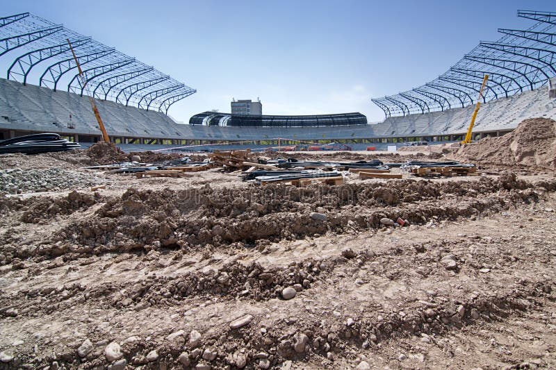 Stadium In Construction Stock Image Image Of Soccer
