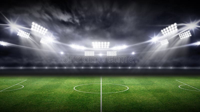 Stadium 3d Rendering In Night Background Stock Illustration Illustration Of Stadium Game