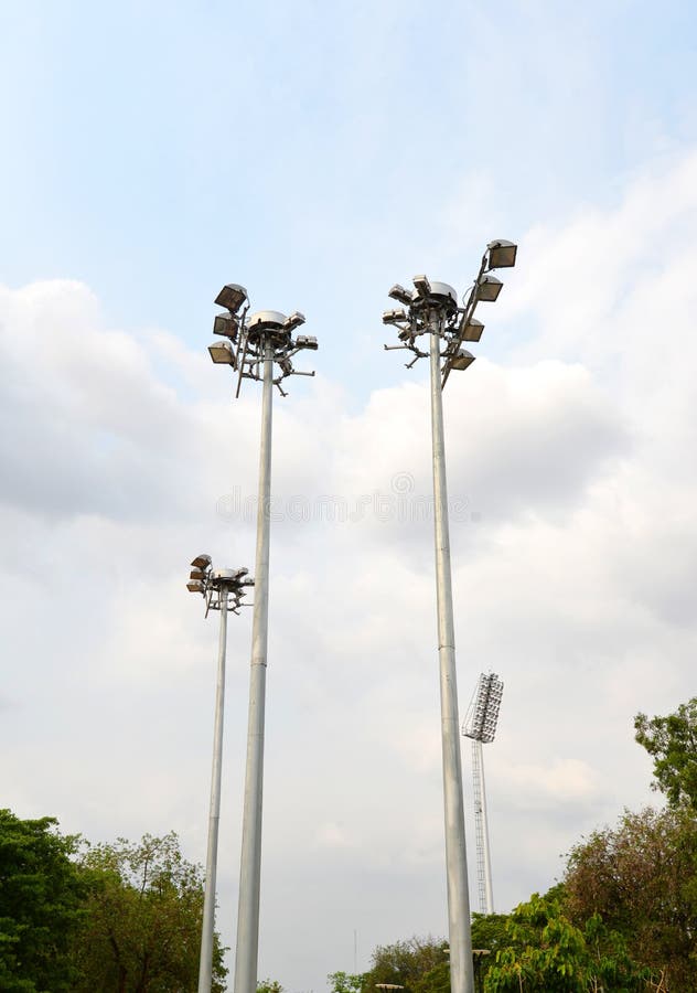 Stadium Lighting Standard stock image. Image of beam 11219089