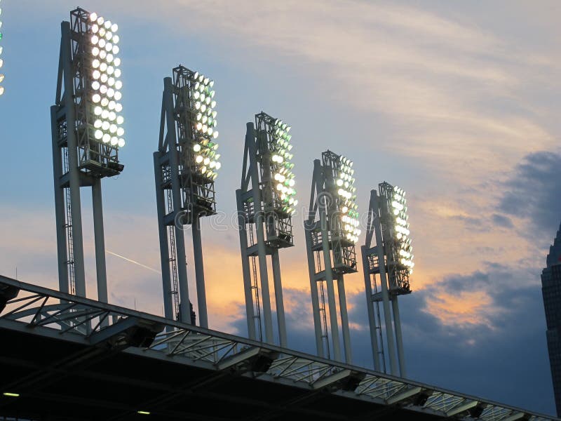 Stadium Lights at a Ballpark Stock Photo Image of bright, park 119441146