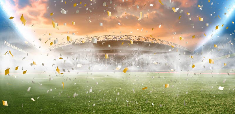 Stadium noc przed dopasowaniem fotografia royalty free Stadium noc przed dopasowaniem fotografia royalty free