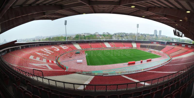 Stadium of Red Star Belgrade Football Club Stock Photo - Image of ...