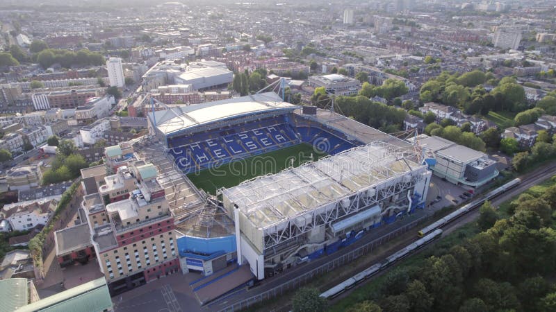 Pitch Level View of Stamford Bridge Stad, Stock Video