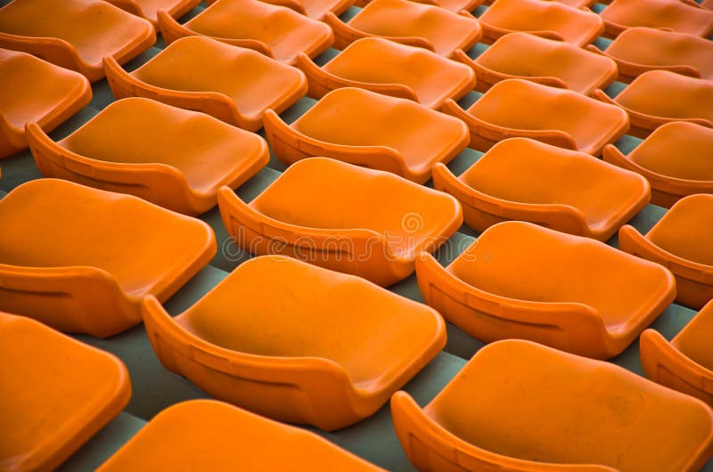 Stadium seats close-up.