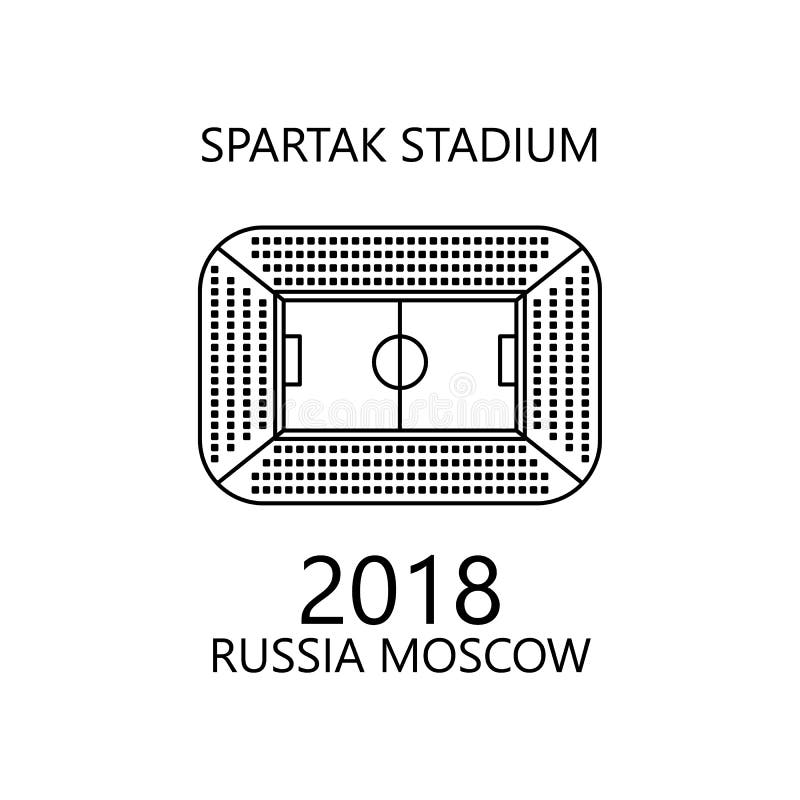 stadium Spartak 2018 ikona Element piłka nożna puchar świata 2018 dla mobilnych pojęcia i sieci apps Cienieje kreskową stadium Sp ilustracja wektor stadium Spartak 2018 ikona Element piłka nożna puchar świata 2018 dla mobilnych pojęcia i sieci apps Cienieje kreskową stadium Sp ilustracja wektor