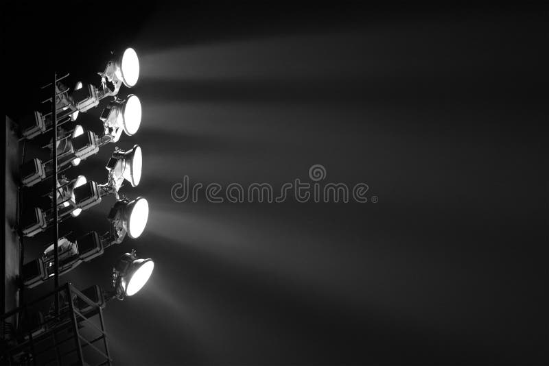 The Stadium Spot-light Tower Stock Photo - Image of concert, element ...