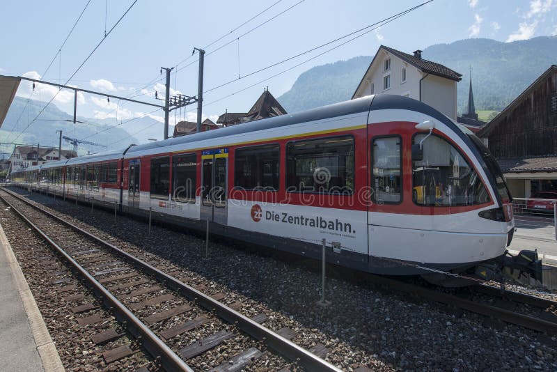 Stadler FLIRT train in Stans, Switzerland stock photography Stadler FLIRT train in Stans, Switzerland stock photography