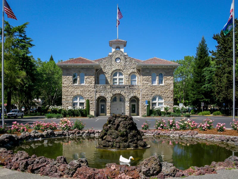 Stadshuset i Sonoma, Kalifornien arkivfoton