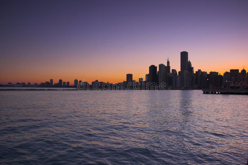 Skyline of the city of Chicago. Skyline of the city of Chicago