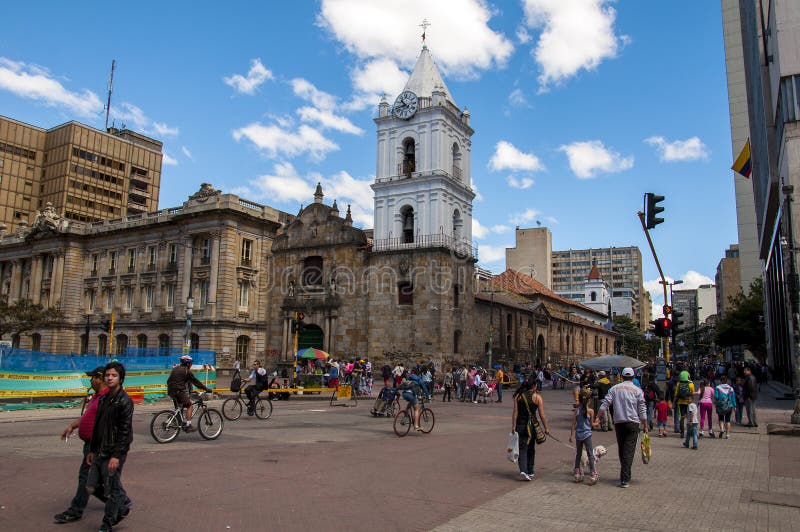 Stadsstraten van Bogota royalty-vrije stock fotografie Stadsstraten van Bogota royalty-vrije stock fotografie