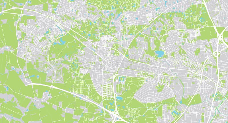 Stadsvektorns stadskarta över ballerup-markering.