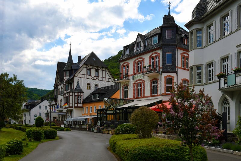 Stadt des schlechten Bertichs in eifel germany lizenzfreie stockfotografie