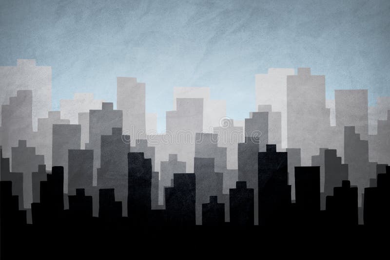 Stadt-Skyline-Illustration Schattenbild des Stadtzentrums und der Stadtlandschaft lizenzfreie stockfotografie Stadt-Skyline-Illustration Schattenbild des Stadtzentrums und der Stadtlandschaft lizenzfreie stockfotografie