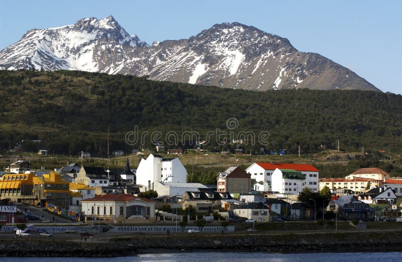 Stadt von ushuaia lizenzfreies stockbild Stadt von ushuaia lizenzfreies stockbild