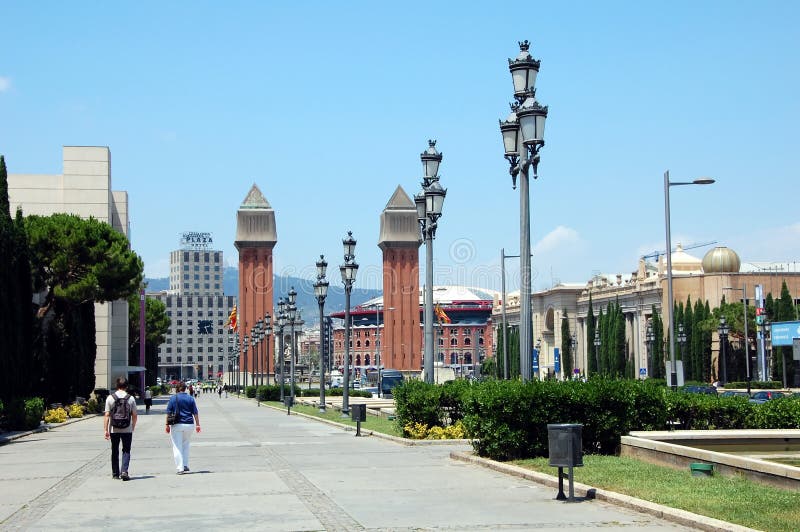 Stadtansichten von Barcelona lizenzfreie stockbilder Stadtansichten von Barcelona lizenzfreie stockbilder