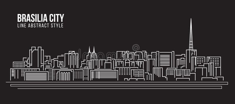 Stadtbild-Baulinie Kunst Vektor-Illustrationsdesign - Brasilien-Stadt stock abbildung Stadtbild-Baulinie Kunst Vektor-Illustrationsdesign - Brasilien-Stadt stock abbildung
