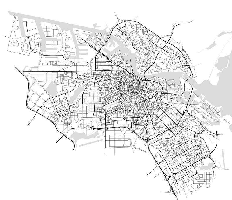 Stadtplan von Amsterdam, die Niederlande