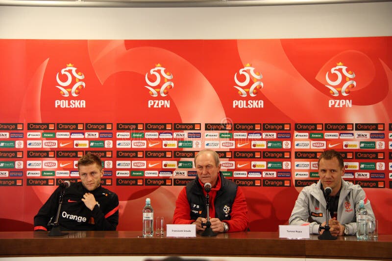 Staff of the Polish National Football Team Editorial Stock Photo
